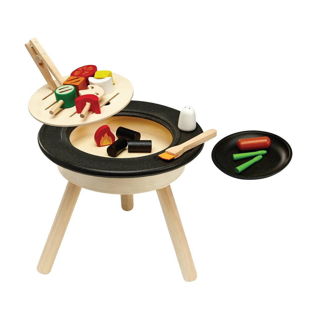 PlanToys BBQ Playset — Wooden Pretend Play Set