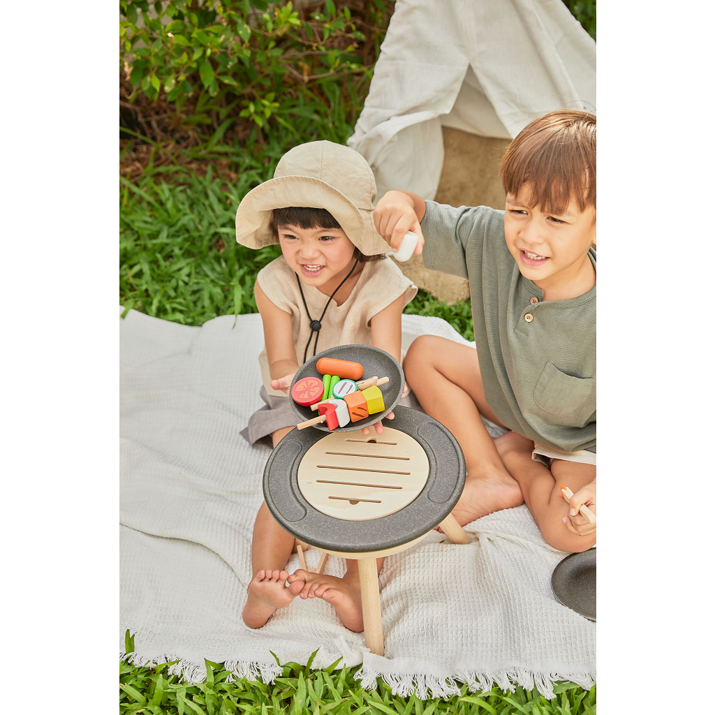 PlanToys BBQ Playset — Wooden Pretend Play Set