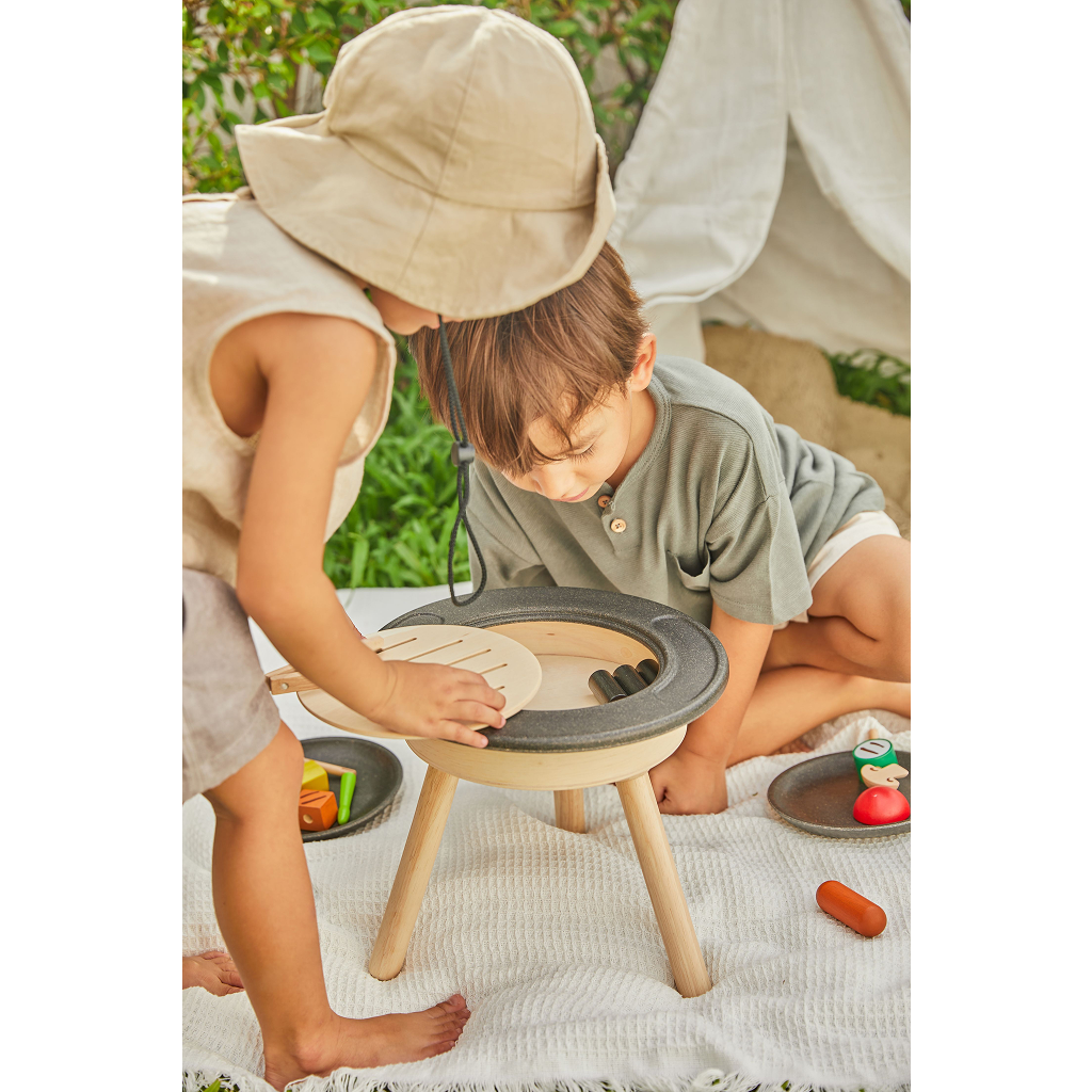PlanToys BBQ Playset — Wooden Pretend Play Set