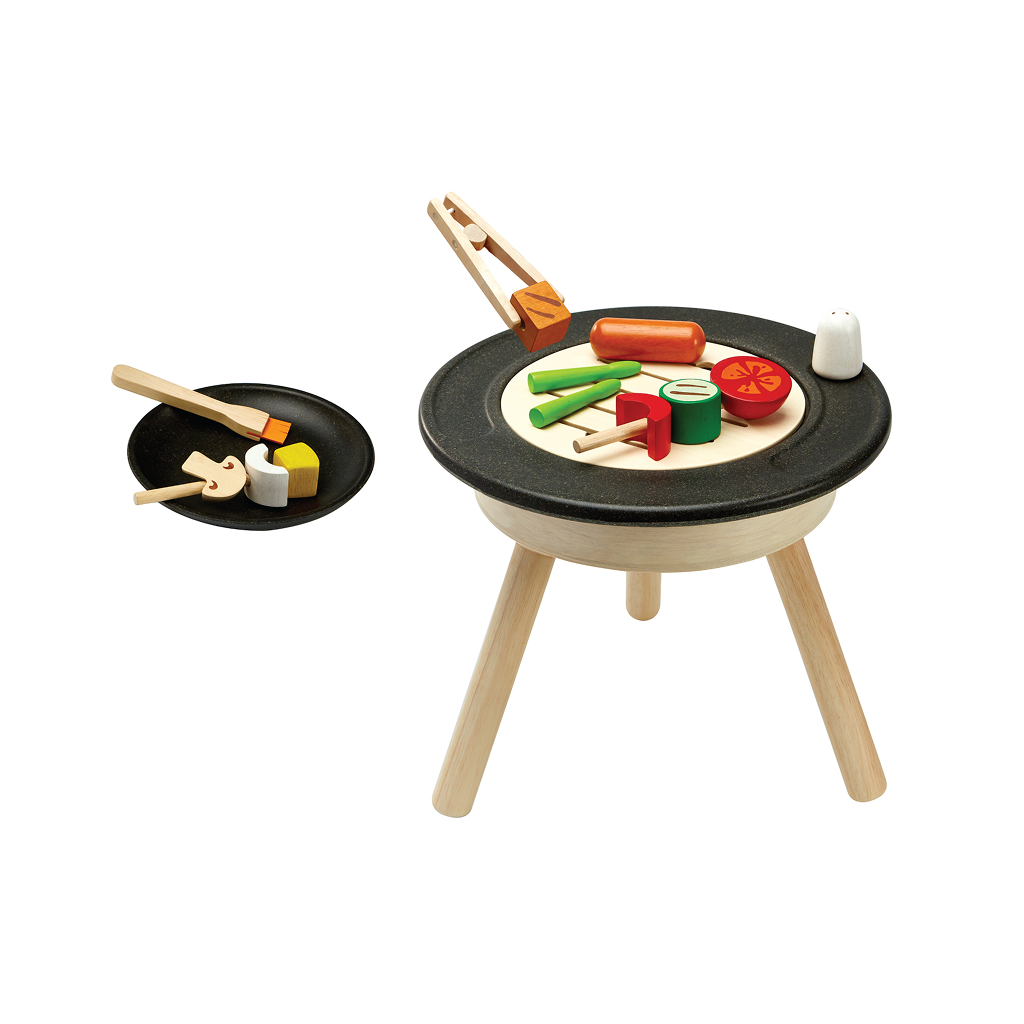 PlanToys BBQ Playset — Wooden Pretend Play Set
