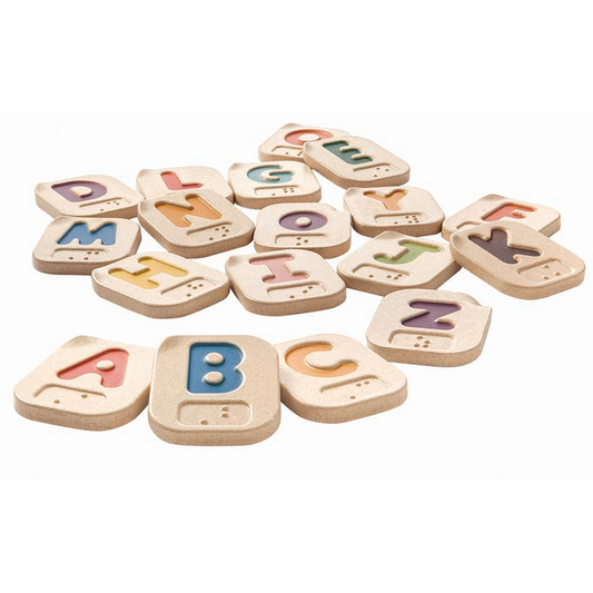 PlanToys Braille Alphabet A-Z — Wooden Braille Learning Set