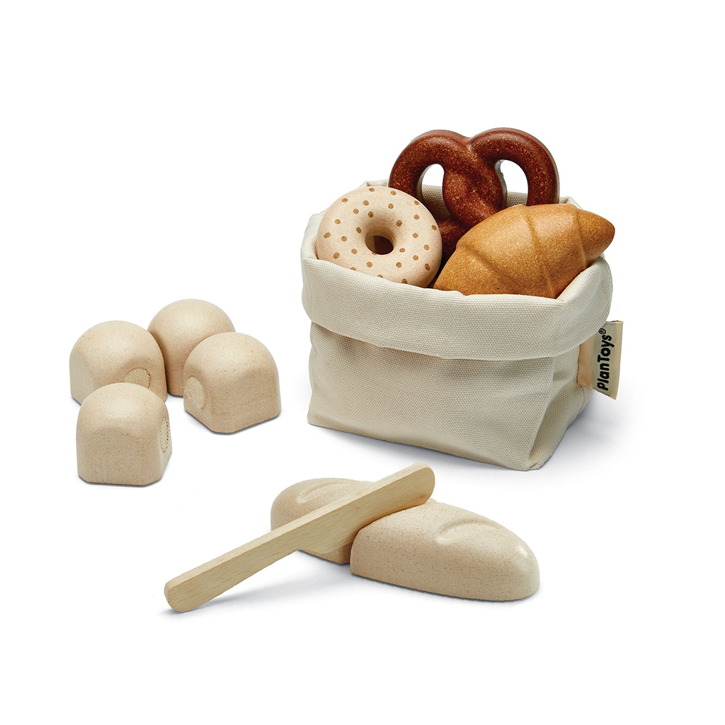PlanToys Bread Set — Wooden Pretend Play Food Set