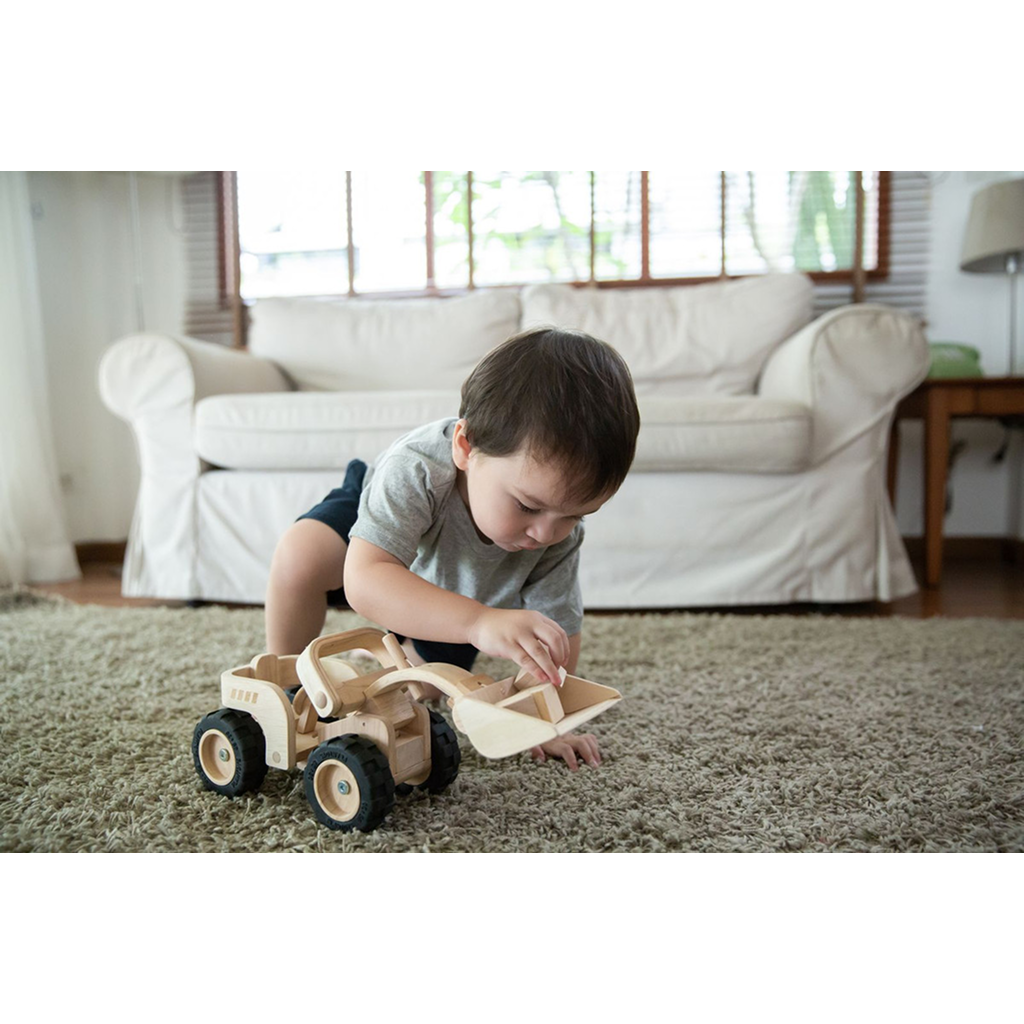 جرافة PlanToys — مركبة لعبة خشبية