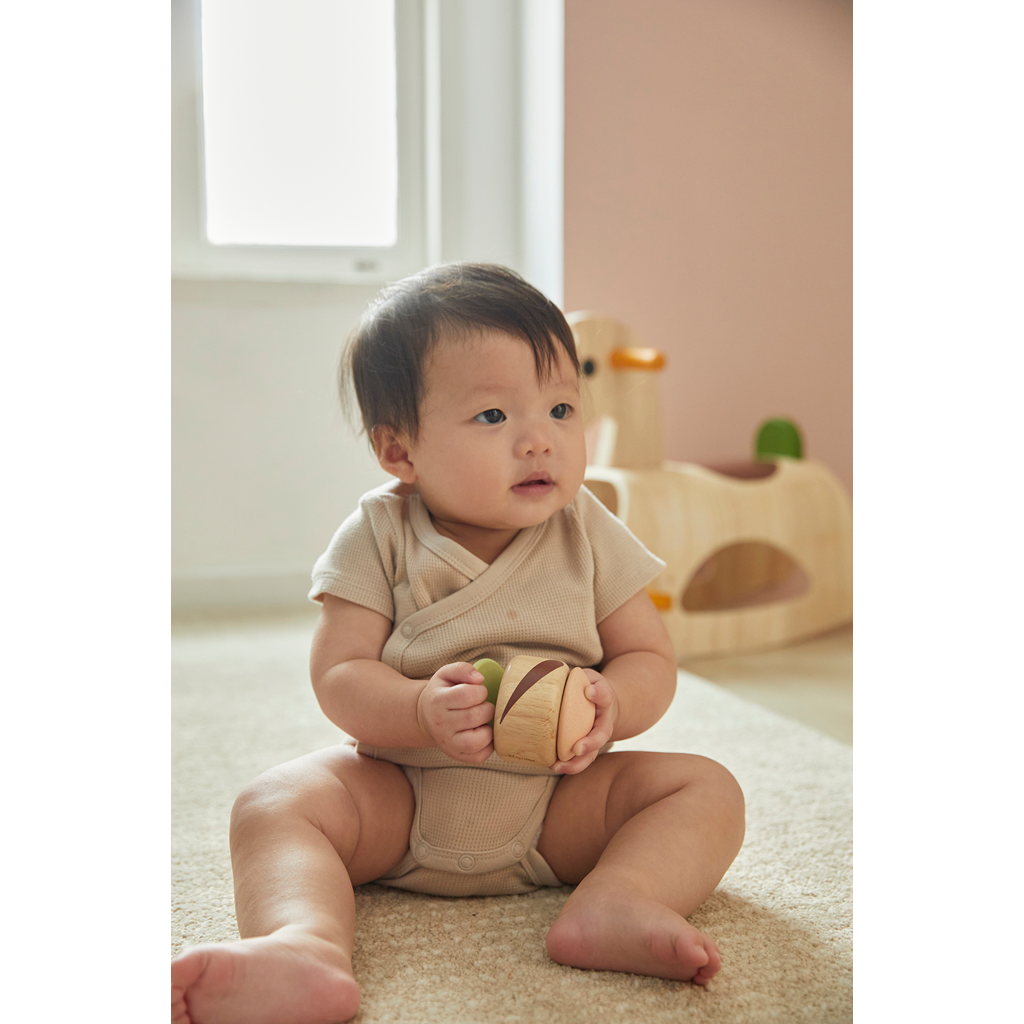 PlanToys Clapping Roller — Modern Rustic | Wooden Baby Toy