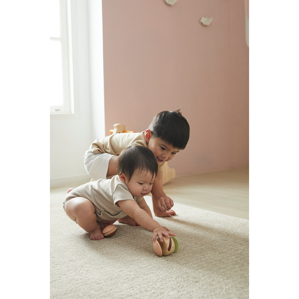 PlanToys Clapping Roller — Modern Rustic | Wooden Baby Toy