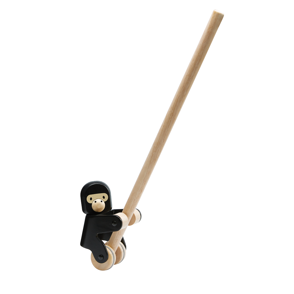 PlanToys Climbing Gorilla — Wooden Push Toy