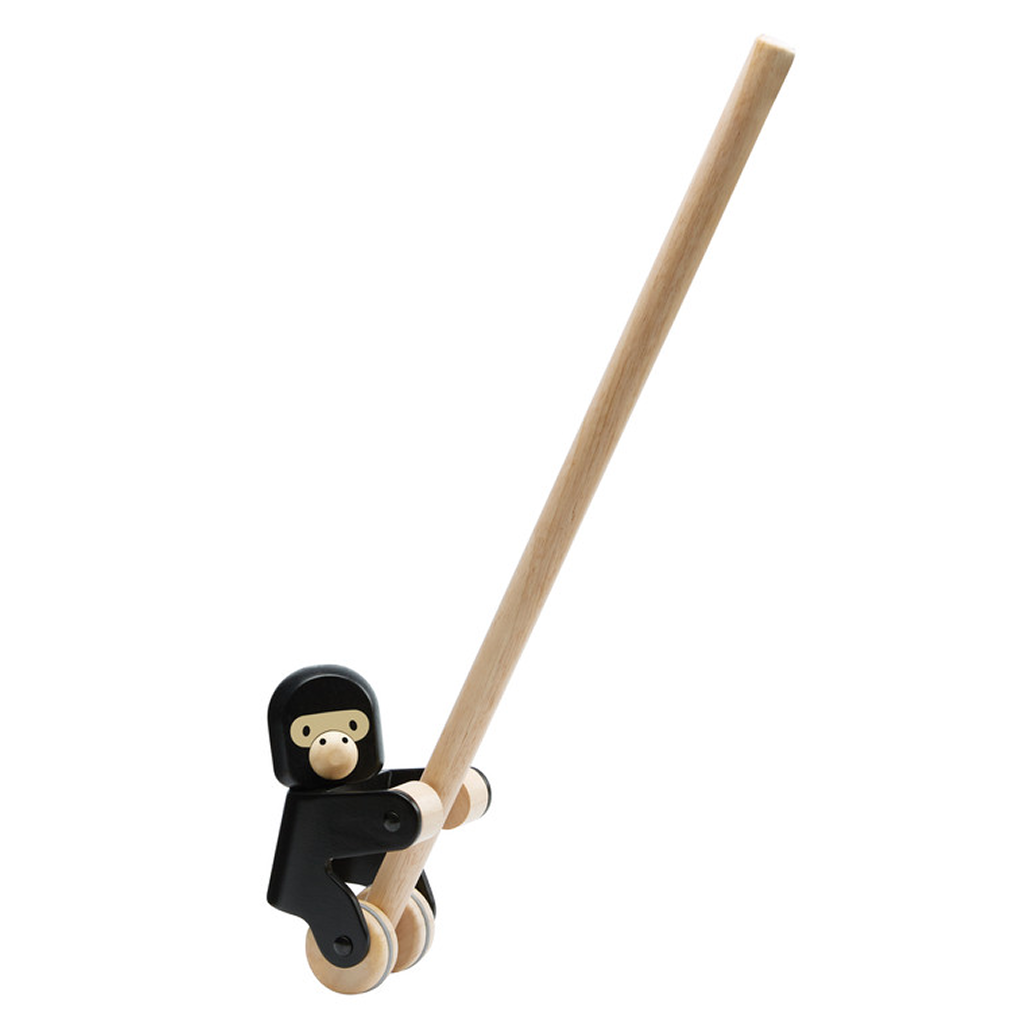 PlanToys Climbing Gorilla — Wooden Push Toy