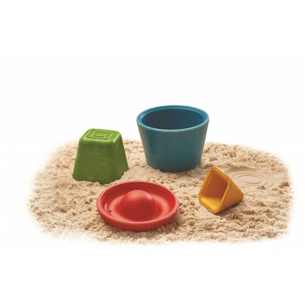 PlanToys Creative Sand Play — قوالب رمل خشبية