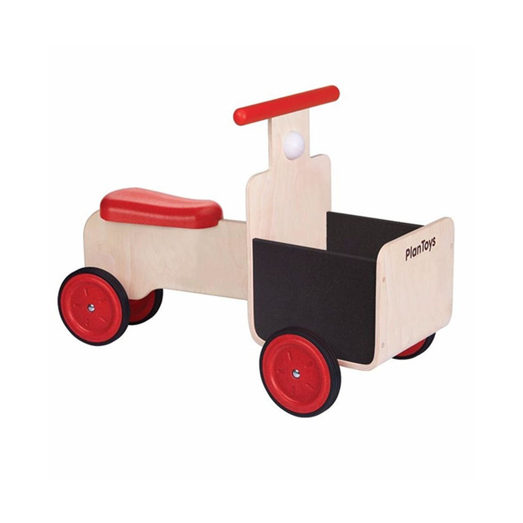 دراجة توصيل من PlanToys - لعبة ركوب خشبية