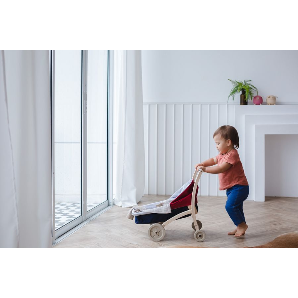 PlanToys Doll Stroller — Wooden Push Toy