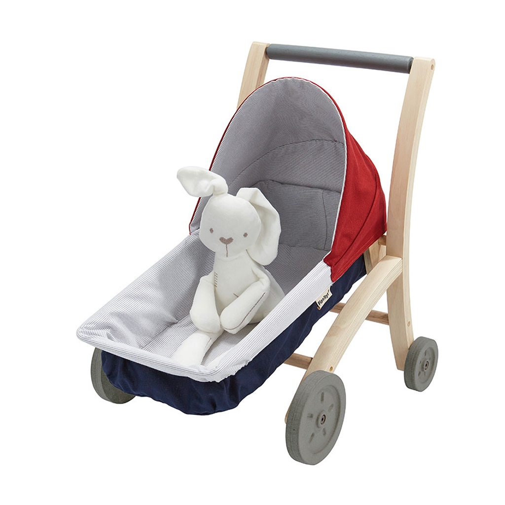 PlanToys Doll Stroller — Wooden Push Toy