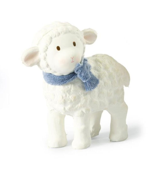 LILA & LUCAS LAMB COLLECTION LUCAS NATURAL RUBBER TOY BLUE