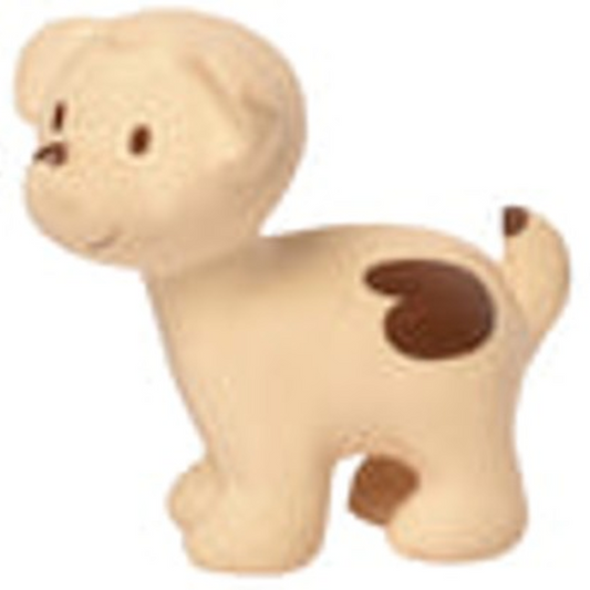 Puppy Organic Natural Rubber Rattle, Teether & Bath Toy 10CM