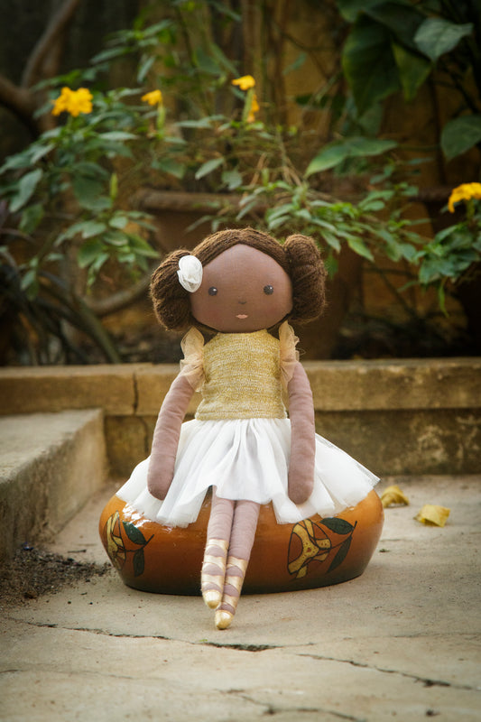 Prima Ballerina Misty Doll – Handmade Cotton Ballet Doll for Kids