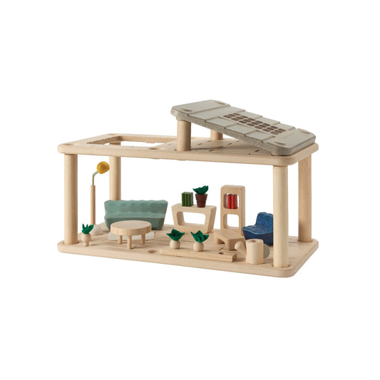 PlanToys PlanSpace — Gathering Flat with Sunroom | Modular Dollhouse