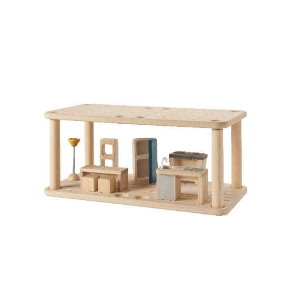 PlanToys PlanSpace — Kitchen and Dining Flat | Modular Dollhouse