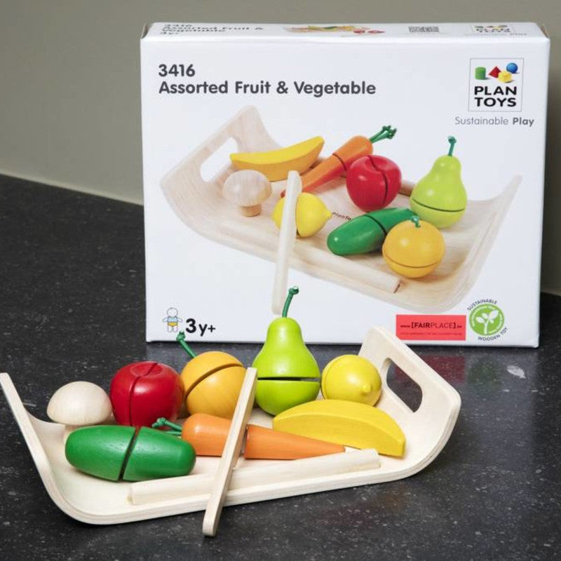 PlanToys Wooden Assorted Fruit Vegetable Dubai