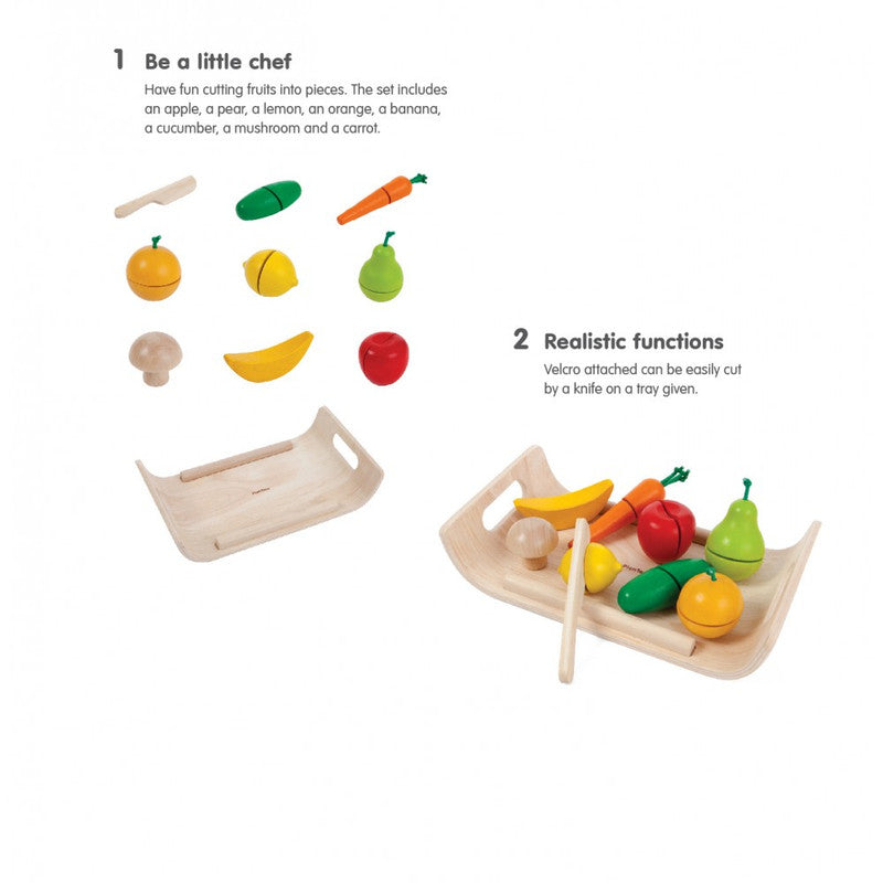 PlanToys Wooden Assorted Fruit Vegetable Dubai