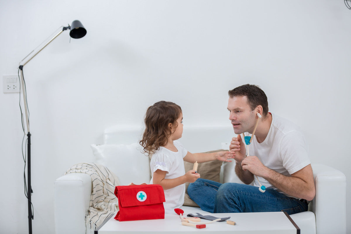 PlanToys Doctor Set — Wooden Pretend Play Medical Set