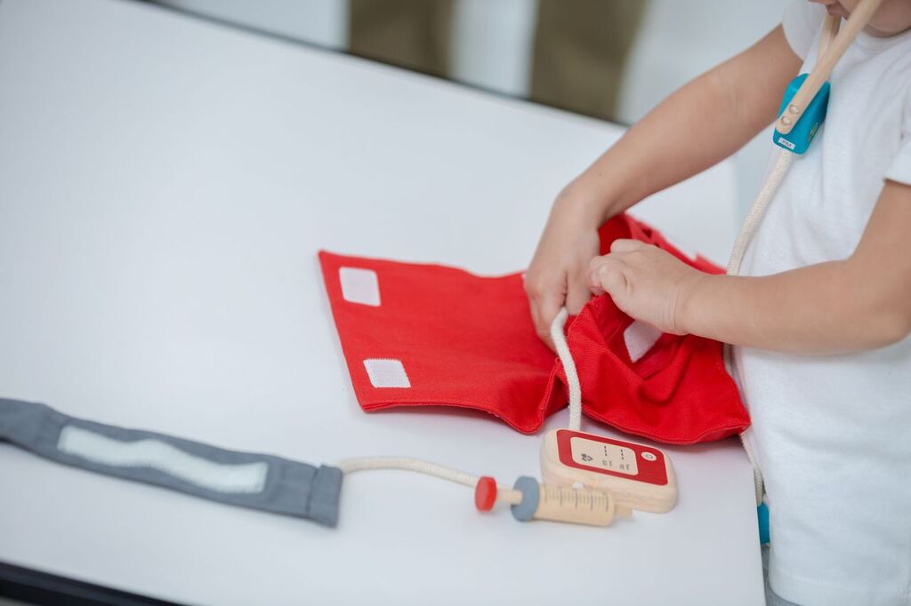 PlanToys Doctor Set — Wooden Pretend Play Medical Set