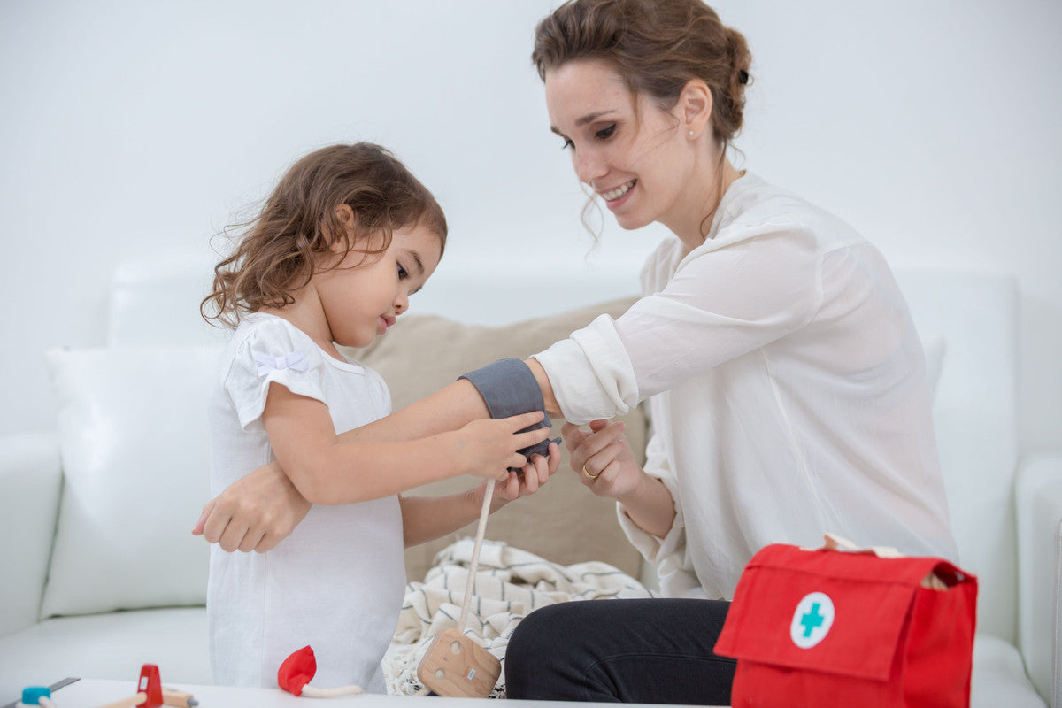 PlanToys Doctor Set — Wooden Pretend Play Medical Set