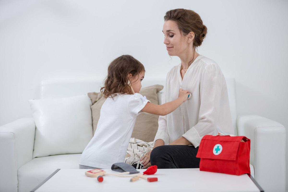 PlanToys Doctor Set — Wooden Pretend Play Medical Set