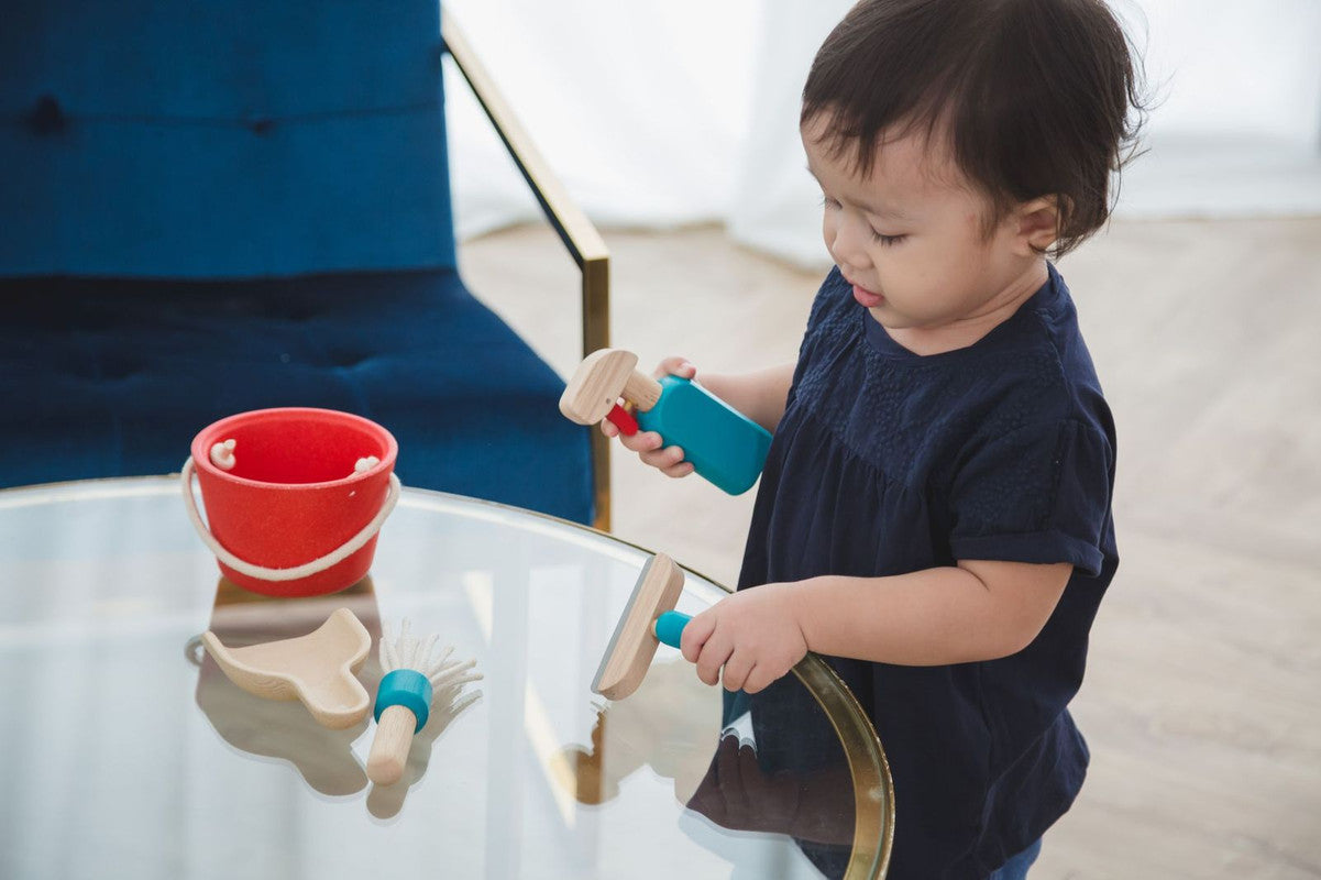 PlanToys Cleaning Set — Wooden Pretend Play Set