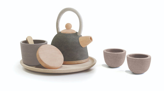 PlanToys Classic Tea Set — Wooden Pretend Play Set
