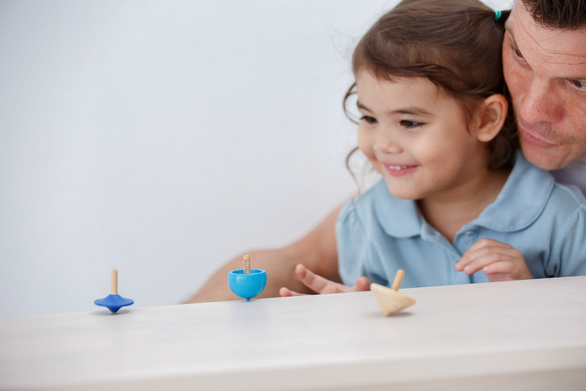PlanToys Spinning Tops — Wooden Toy Set