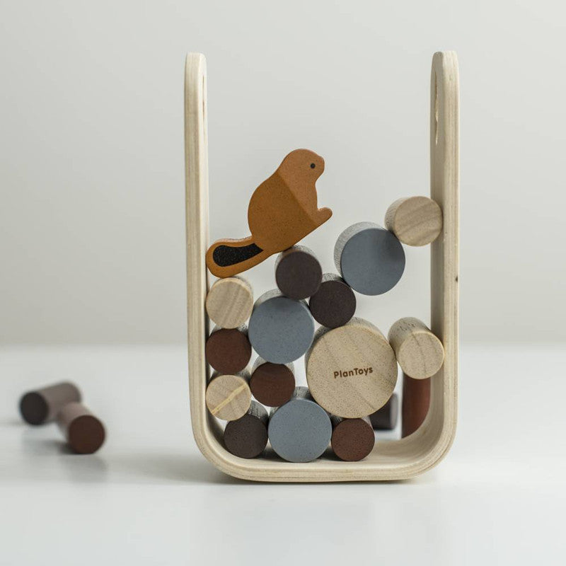 PlanToys Timber Tumble — Wooden Strategy Game