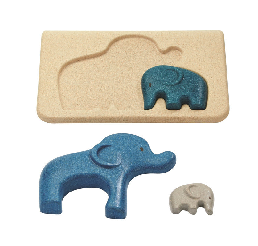 PlanToys Elephant Puzzle — Wooden Family Puzzle