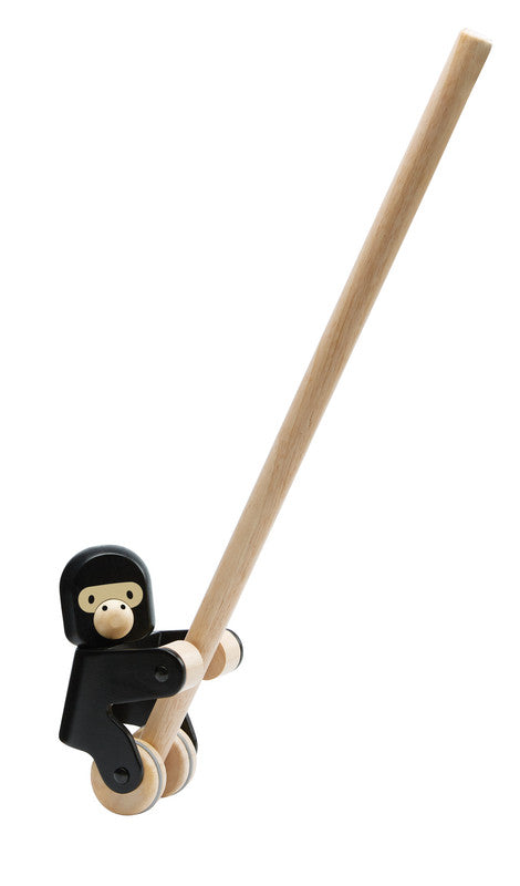 PlanToys Climbing Gorilla — Wooden Push Toy