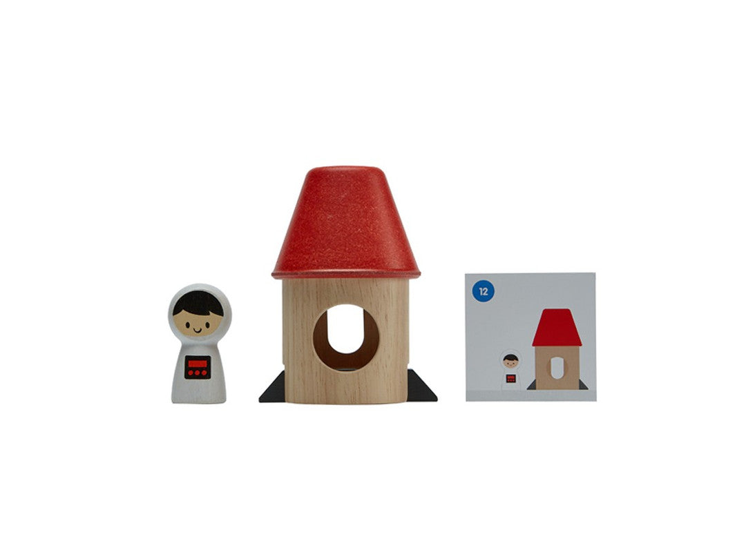 PlanToys Spatial Rocket — Wooden Spatial Awareness Game