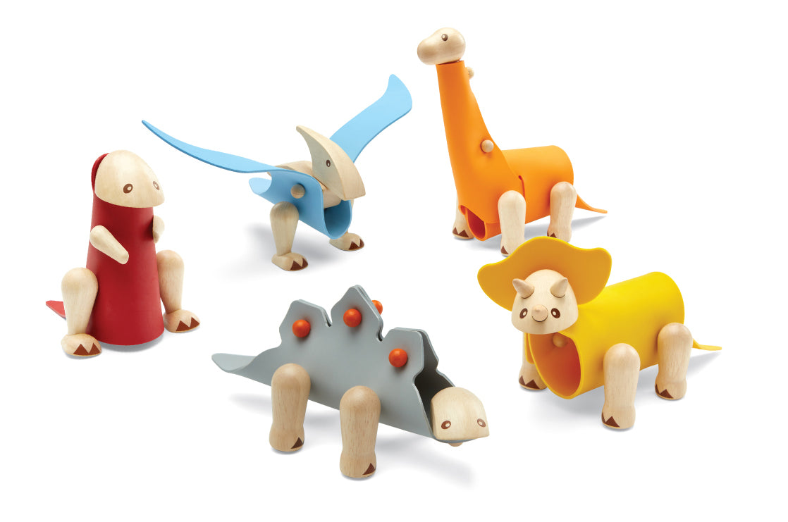 PlanToys D.I.Y. Stegosaurus — Wooden Dinosaur Building Toy