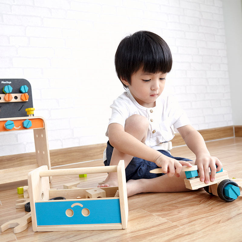 PlanToys Robot Tool Box — Wooden Transforming Tool Set