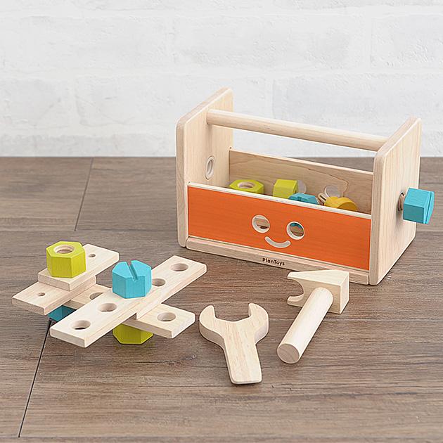 PlanToys Robot Tool Box — Wooden Transforming Tool Set