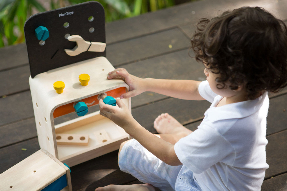 PlanToys Workbench — Wooden Tool Set