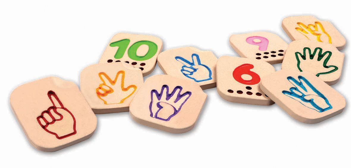 PlanToys Hand Sign Numbers 1 to 10 — Sign Language Learning Toy