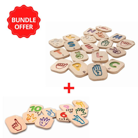 Hand Sign Alphabet and Numbers Bundle