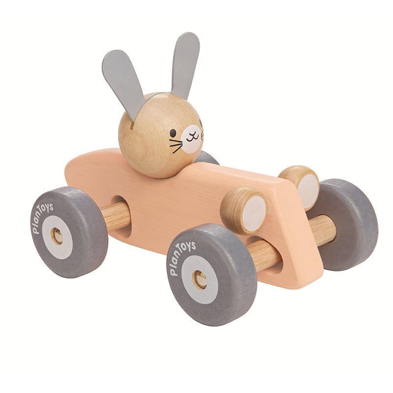 PlanToys Bunny Racing Car — Wooden Toy Vehicle