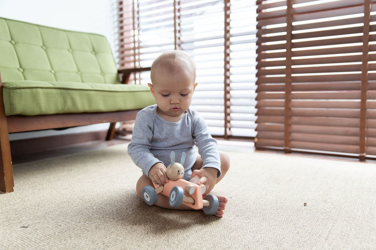 PlanToys Bunny Racing Car — Wooden Toy Vehicle