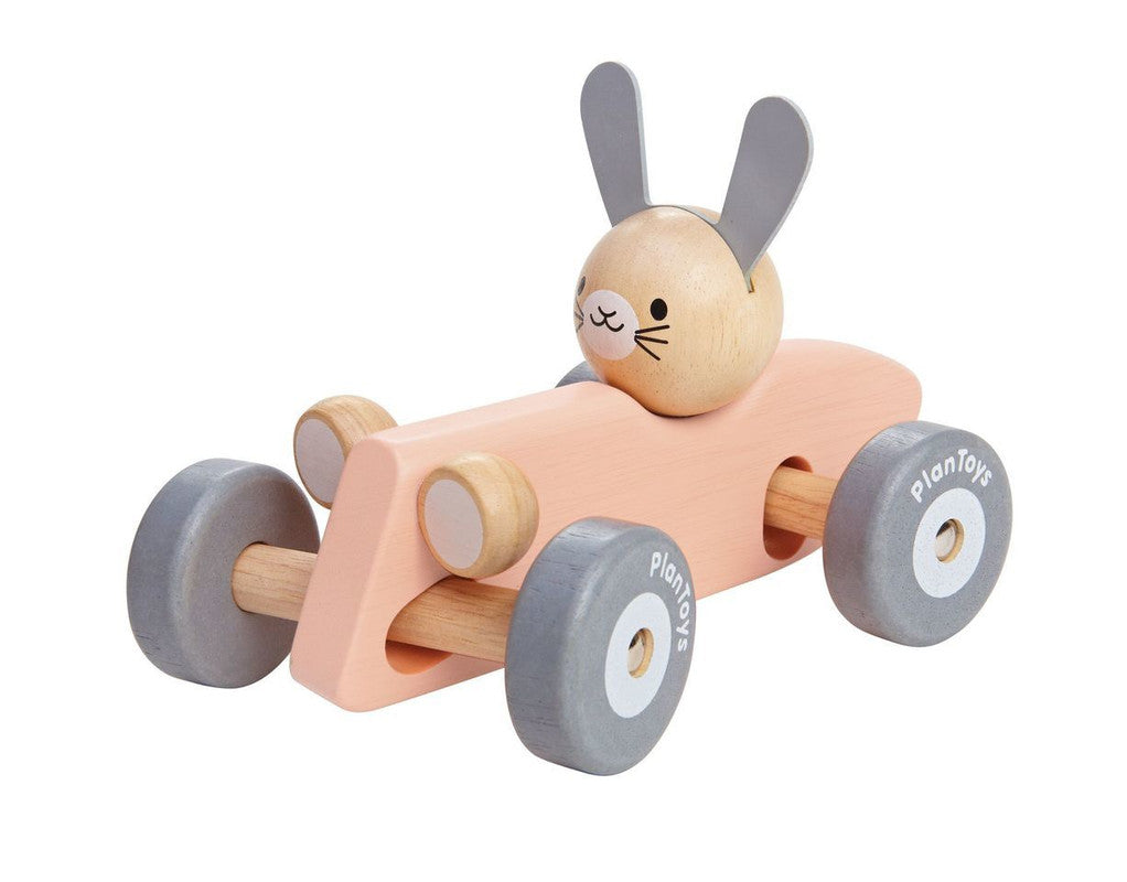 PlanToys Bunny Racing Car — Wooden Toy Vehicle