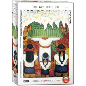 Flower Festival by Diego Rivera 1000 Pieces Puzzle