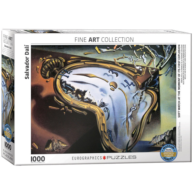 Soft Watch At Moment Of First Explosion By Salvador Dali 1000 Pieces Puzzle