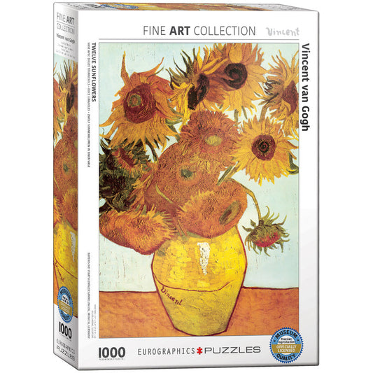 Twelve Sunflowers 1000 Pieces Puzzle