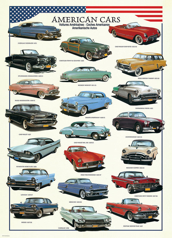 American Cars 1000 Pieces Puzzle