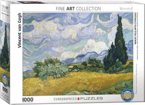 Wheat Field With Cypresses 1000 Pieces Puzzle