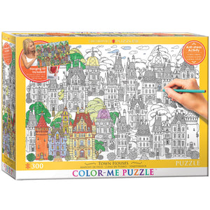 Color Me Town Houses 300 Pieces Puzzle