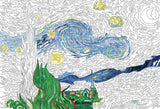 Color Me Starry Night By  Vincent Van Gogh 300 Pieces Puzzle