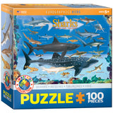 Sharks 100 Pieces Puzzle
